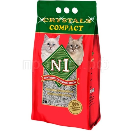 Наполнитель Барсик CRYSTALS Compact №1 комкующийся 5л красный/4шт/92301