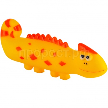 Игрушка с Игуана из винила желтая 19*8см/80600033/Каскад  Игрушка с Игуана из винила желтая 19*8см/80600033/Каскад