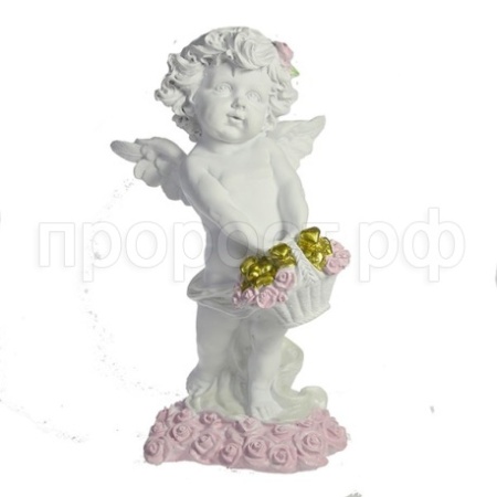 Ангел хранящий любовь белый L11.5W10.5H22.5см 713161/A033