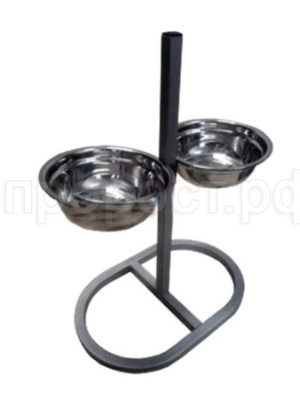 Миска метал на рег. подставке с фикс. 2*1,2л 50см КТ/О-2250рлф/ЗР Миска метал на рег. подставке с фикс. 2*1,2л 50см КТ/О-2250рлф/ЗР