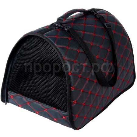 Сумка-переноска жесткая Карбон №1 черно-красн./04615-8/1/Ксоди