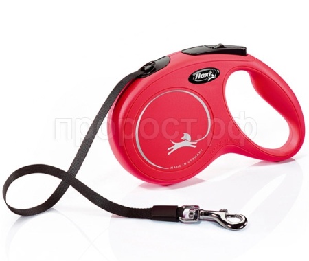 Рулетка Флекси Классик М ремень 5м на 25кг красная/32206/20/Евро Рулетка Флекси Классик М ремень 5м на 25кг красная/32206/20/Евро