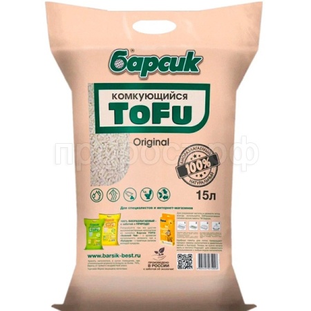 Наполнитель Барсик Тофу оригинал 15л/3шт/92098
